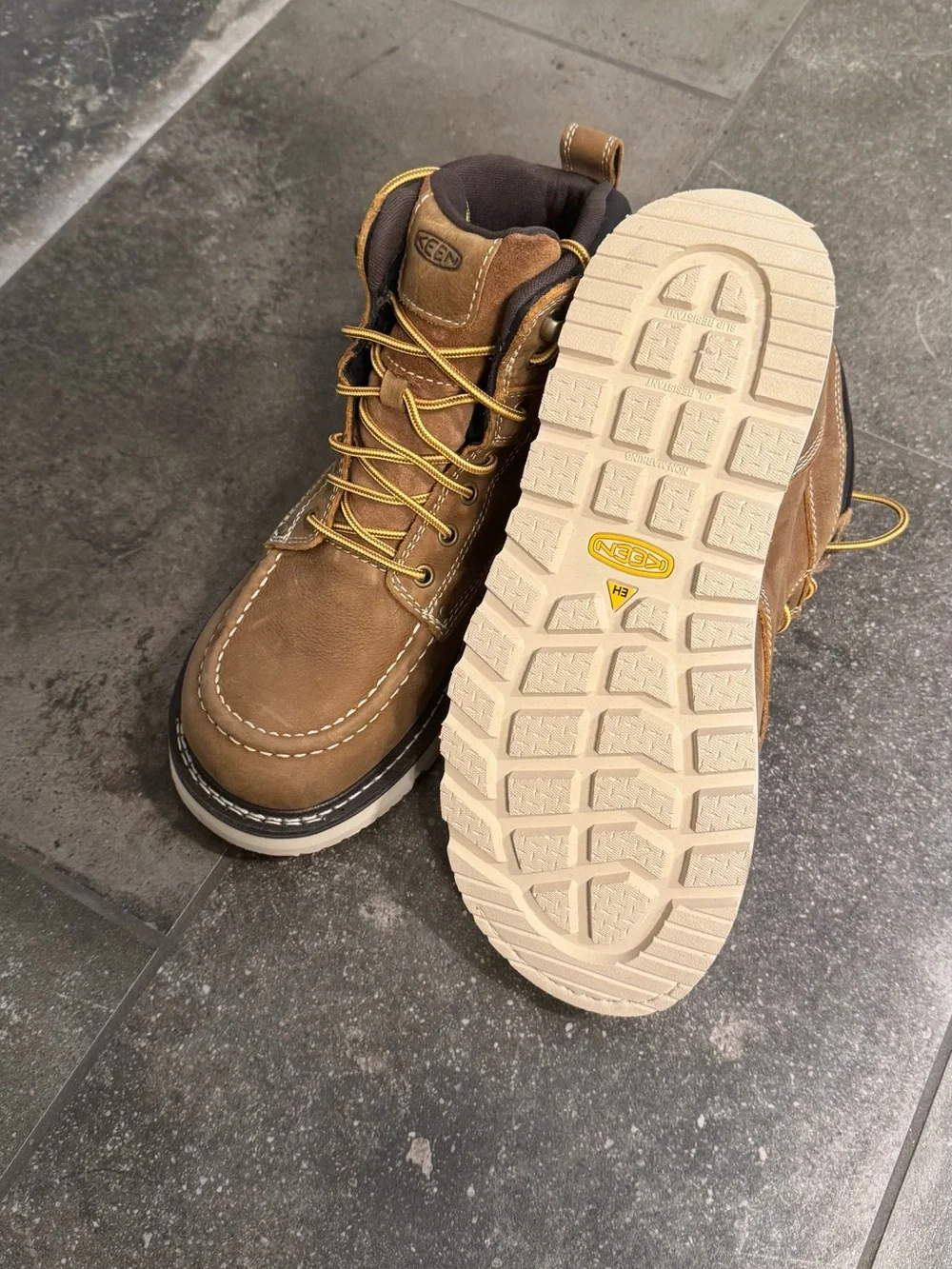 KEEN Kids Tan Brown Lace-Up Leather Boots